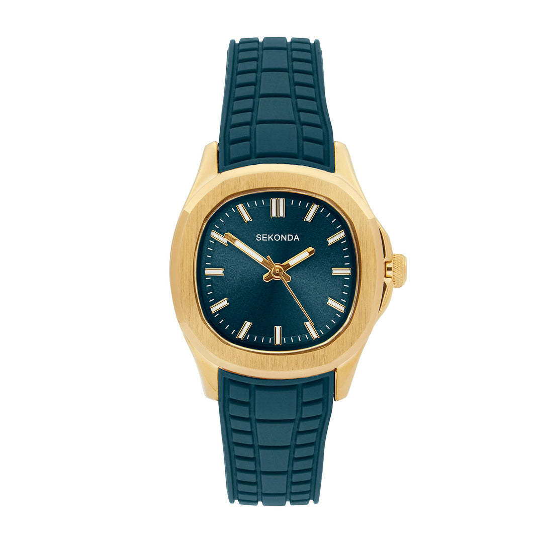 Sekonda Womens Octaire Teal Dial Teal Silicone 30mm Watch