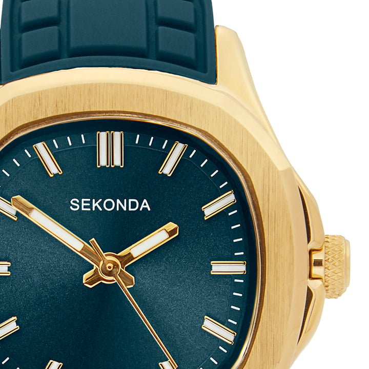 Sekonda Womens Octaire Teal Dial Teal Silicone 30mm Watch
