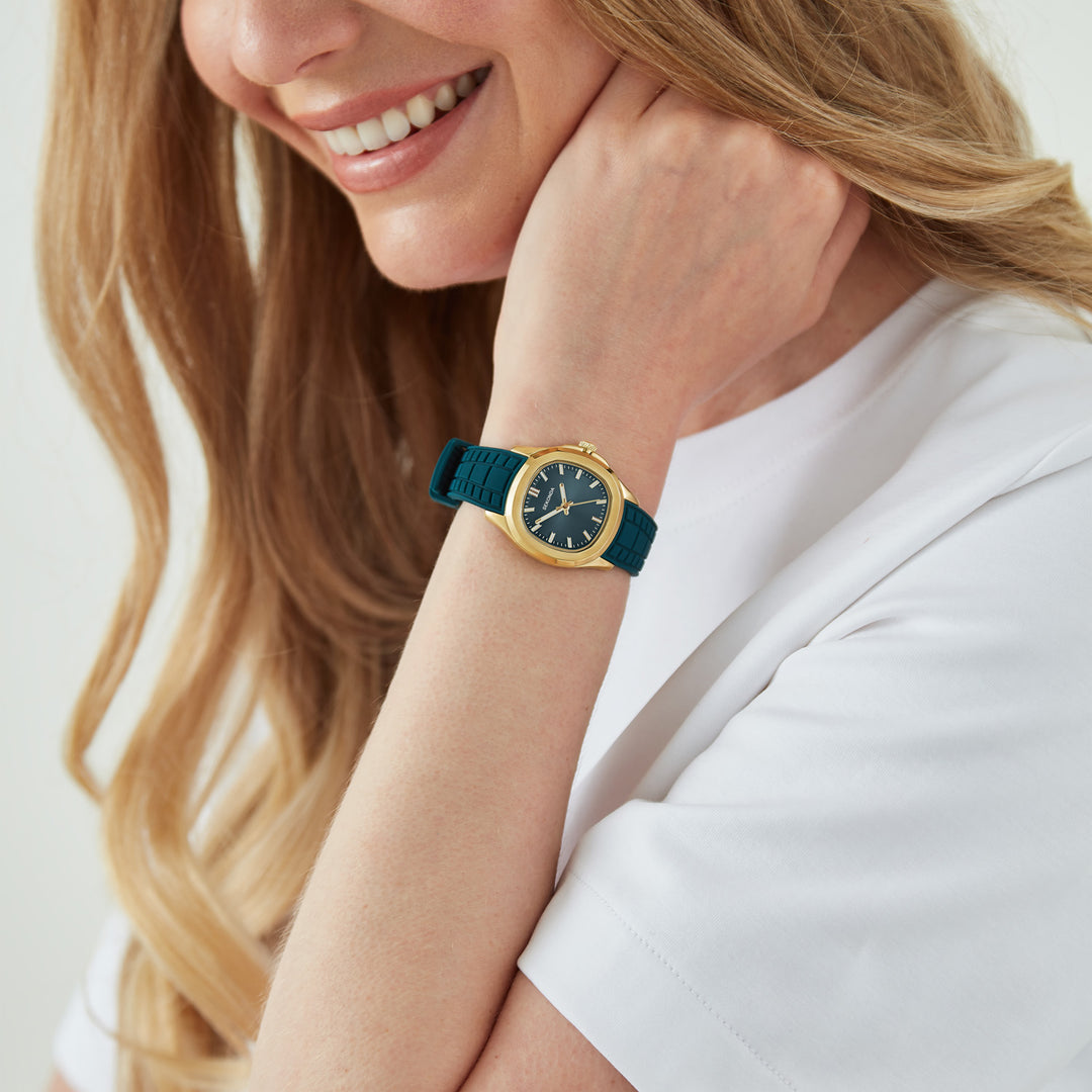 Sekonda Womens Octaire Teal Dial Teal Silicone 30mm Watch