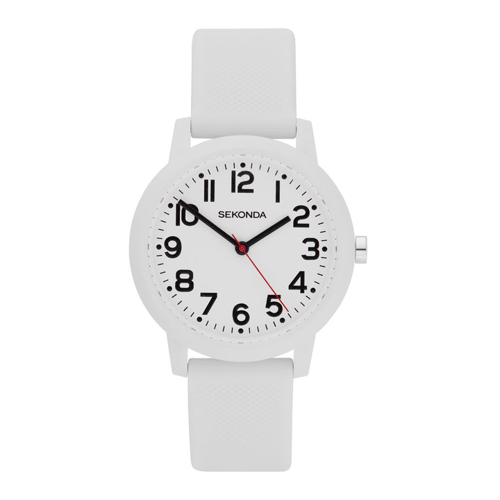 Sekonda Unisex Nova White Dial White Silicone 36mm Watch