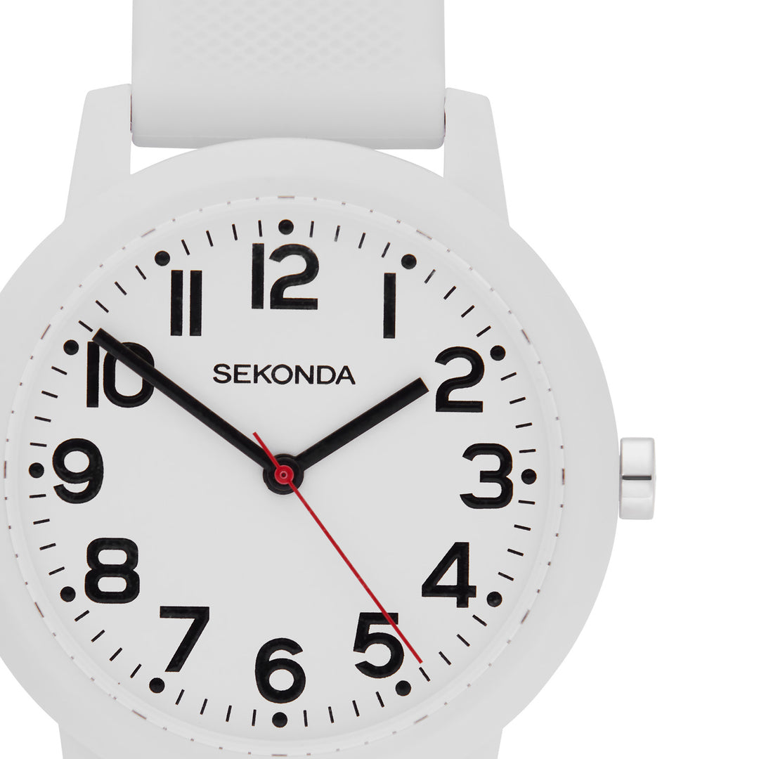 Sekonda Unisex Nova White Dial White Silicone 36mm Watch