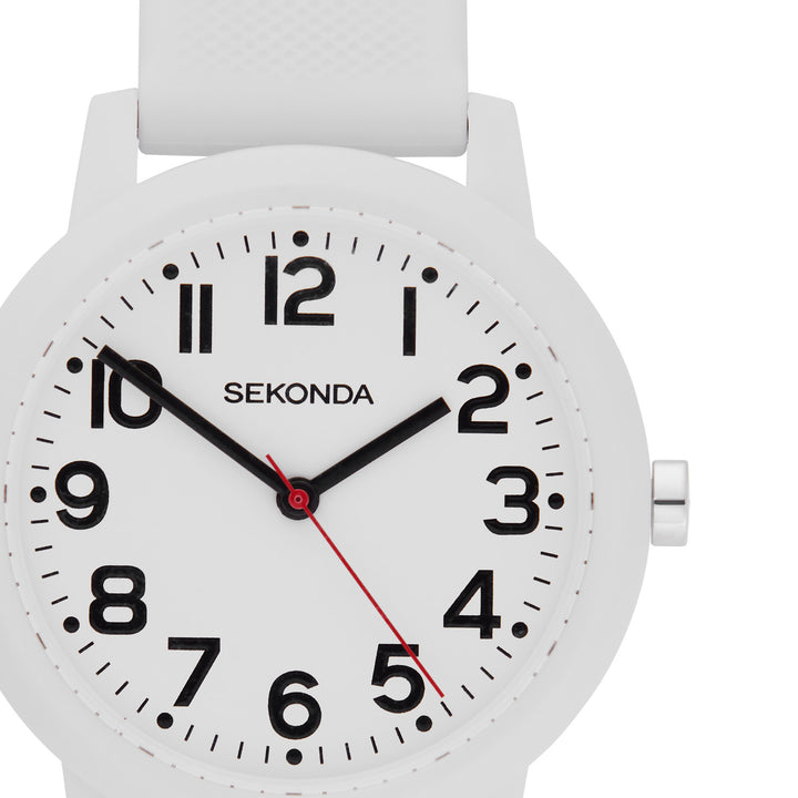 Sekonda Unisex Nova White Dial White Silicone 36mm Watch