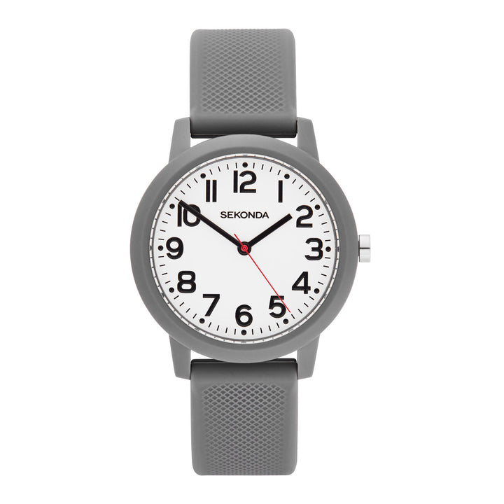 Sekonda Unisex Nova White Dial Grey Silicone 36mm Watch