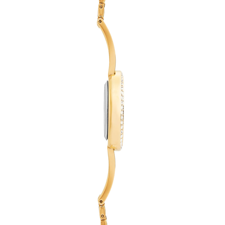 Sekonda Bellamy Crystal White Dial 23mm Womens Watch Gift Set Gold