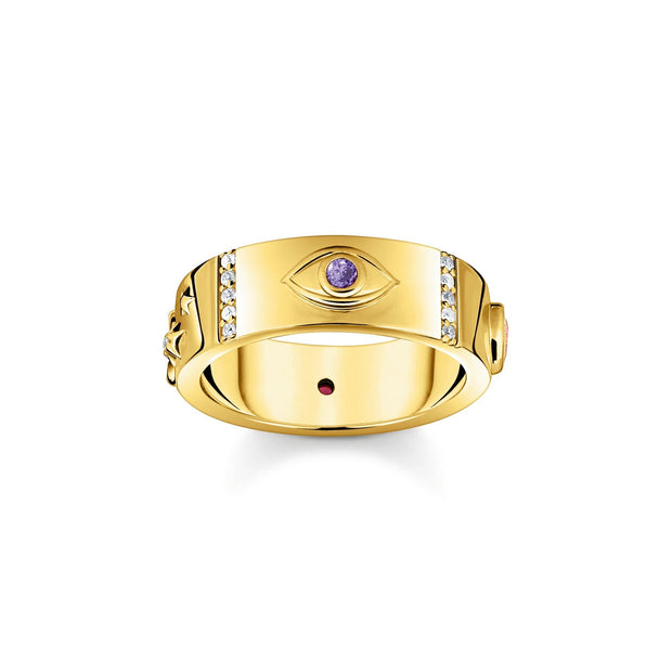 THOMAS SABO Cosmic Talisman Ring with Colourful Stones
