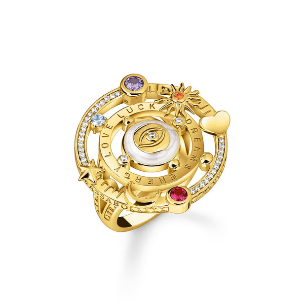 THOMAS SABO Cosmic Cocktail Ring with Half-Ball and Stones