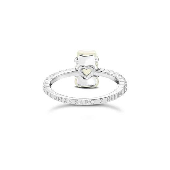 THOMAS SABO Ring with white mini sized goldbears and zirconia
