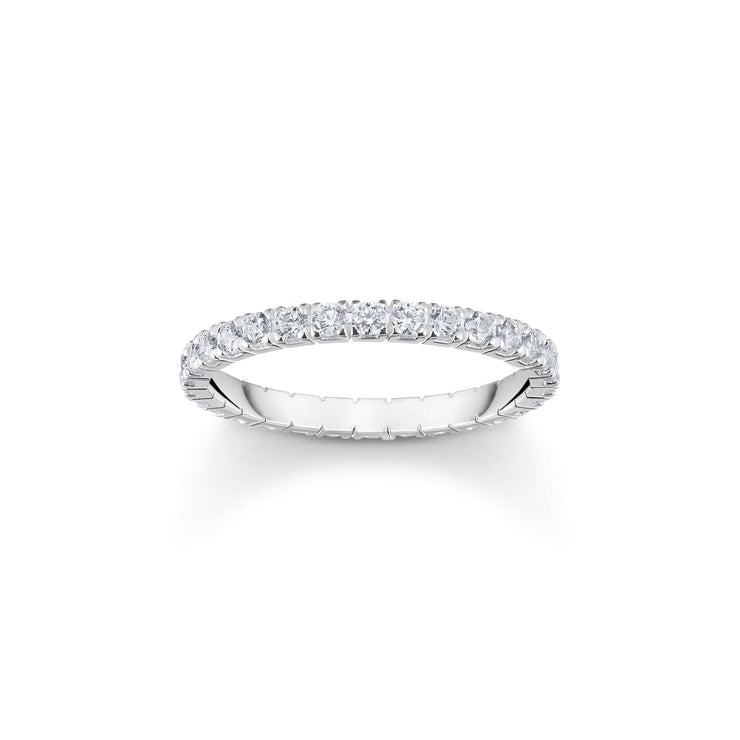 Ring in delicate design with white zirconia | The Jewellery Boutique