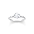 Ring with white zirconia in brilliant cut | The Jewellery Boutique