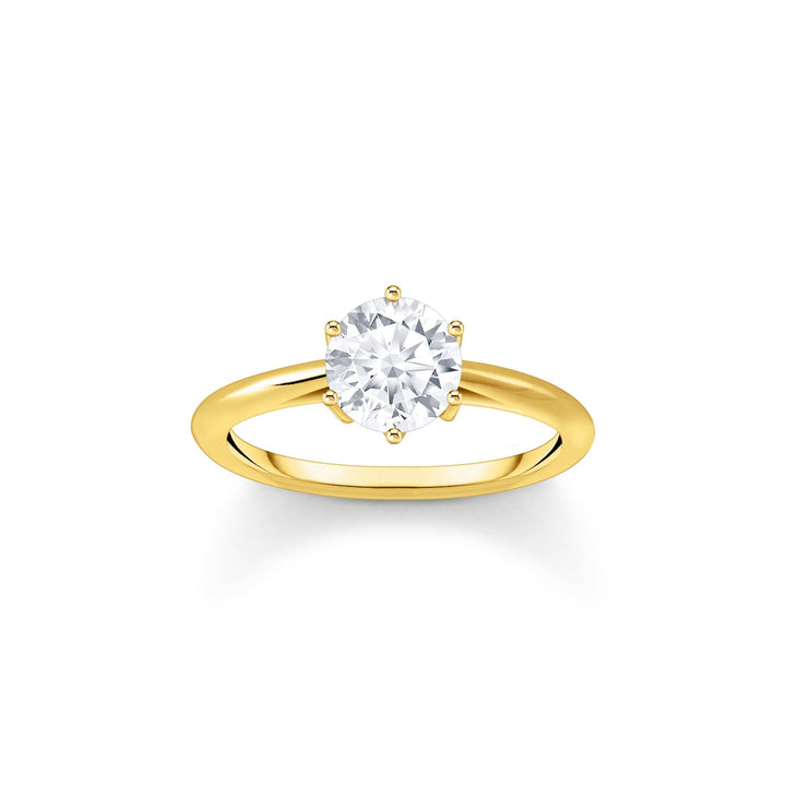 Ring with white zirconia in brilliant cut | The Jewellery Boutique