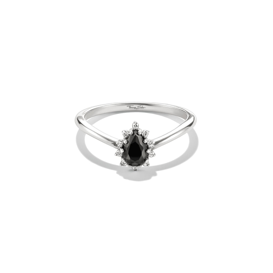 THOMAS SABO Ring Black Drop Zirconia True Romance