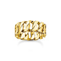 Wide gold-plated chain link ring | The Jewellery Boutique Australia