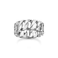 Wide ring with chain links silver | The Jewellery Boutique Australia