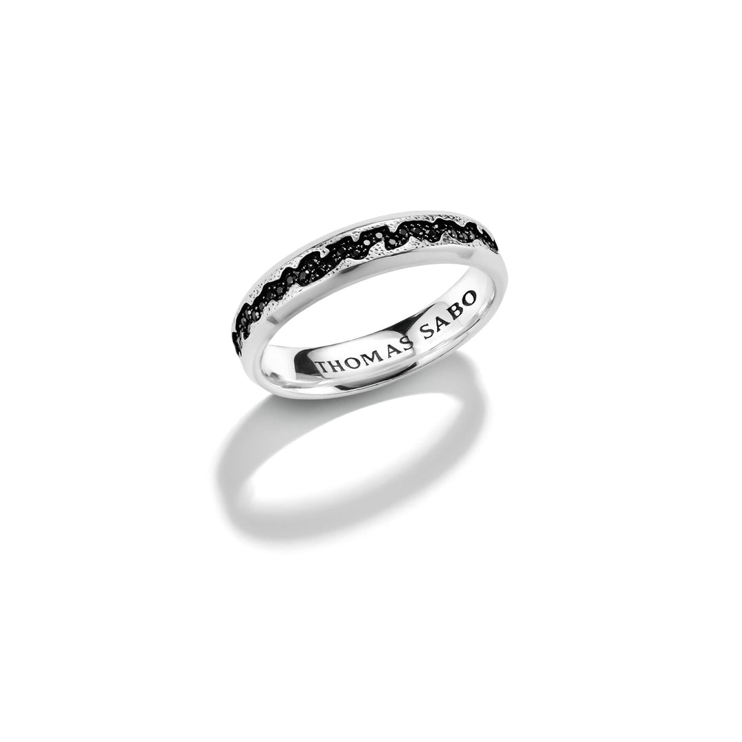 Band Ring Black Zirconia Rebel Icons |  The Jewellery Boutique Australia