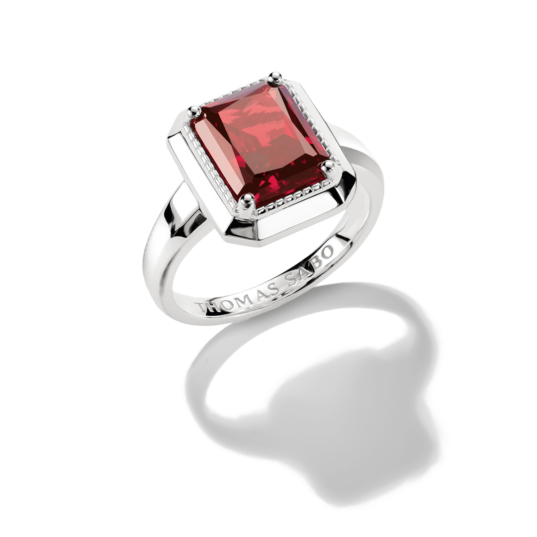 THOMAS SABO Ring with Red Zirconia Stone