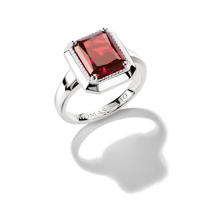 THOMAS SABO Ring with Red Zirconia Stone