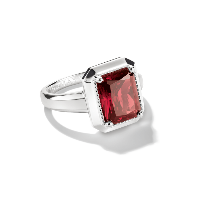 THOMAS SABO Ring with Red Zirconia Stone