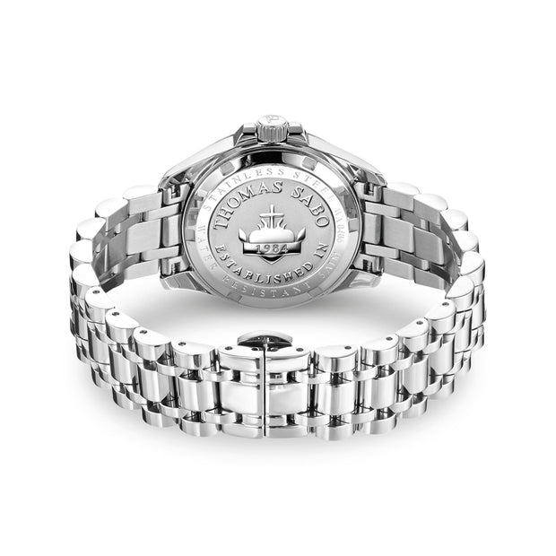 THOMAS SABO Women's Watch Divine Silver with Black Dial And Zirconia Stones