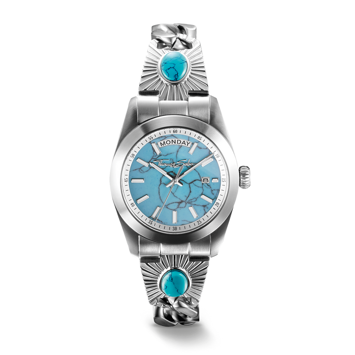THOMAS SABO Elyndra Watch with turquoise dial 36 mm