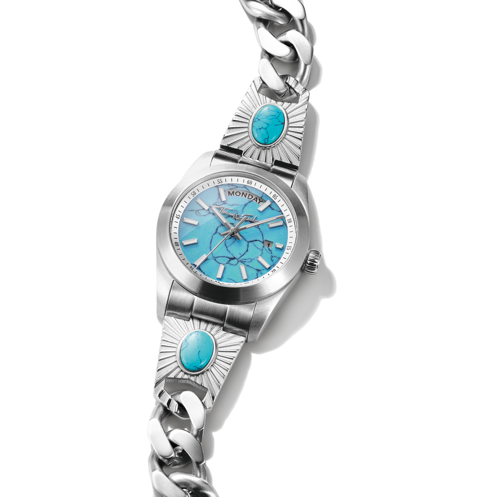 THOMAS SABO Elyndra Watch with turquoise dial 36 mm