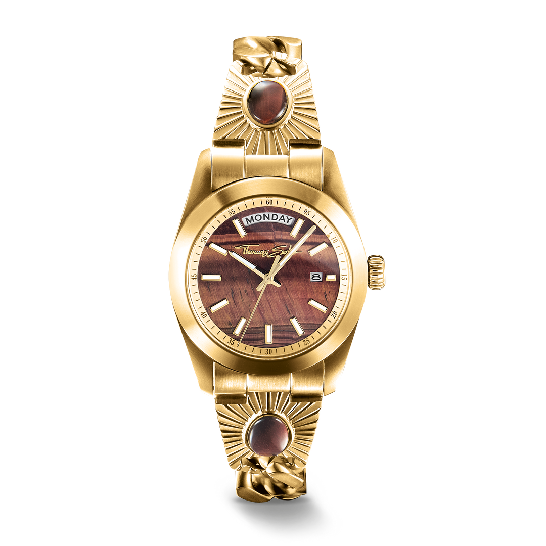 THOMAS SABO Elyndra Watch with red tiger eye dial 36 mm