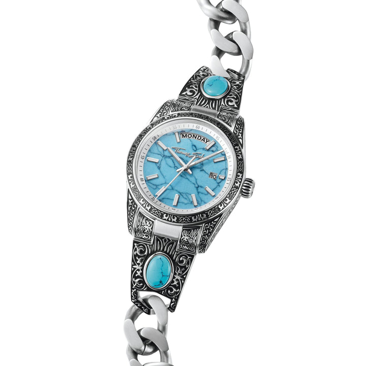 THOMAS SABO Women's Western-Style Watch with Turquoise, Stainless Steel