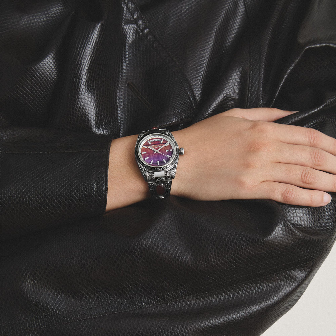 THOMAS SABO Women's Western-Style Watch with Red Tiger's Eye, Stainless Steel