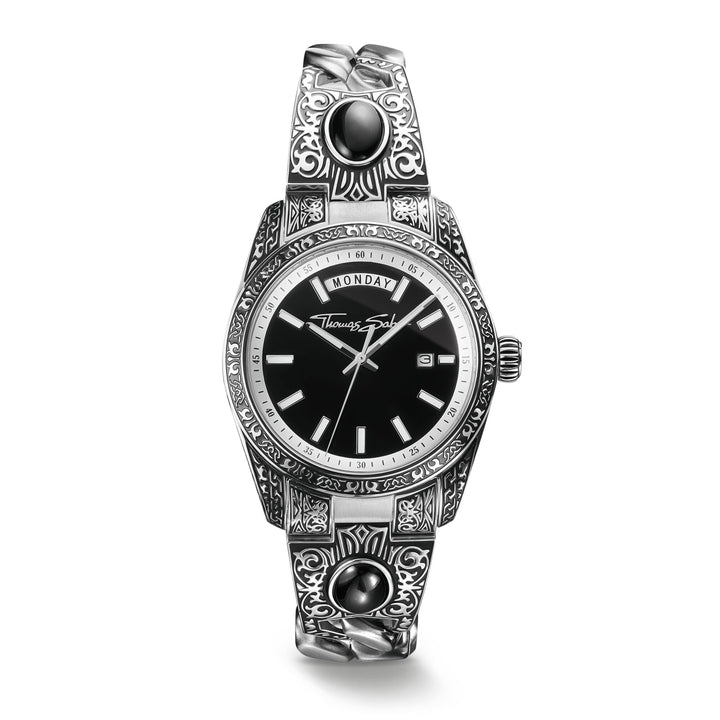 THOMAS SABO Women's Western-Style Watch with Onyx, Stainless Steel