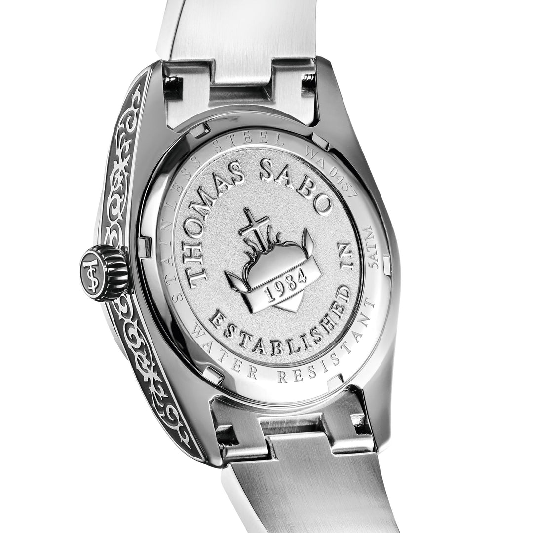 THOMAS SABO Women's Western-Style Watch with Onyx, Stainless Steel