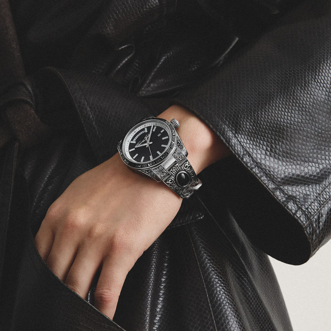 THOMAS SABO Women's Western-Style Watch with Onyx, Stainless Steel