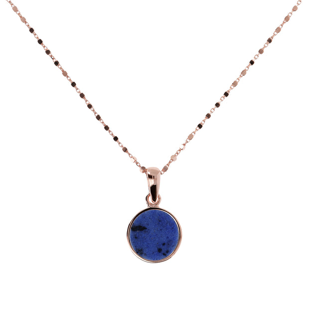 Bronzallure Alba Blue Disc Necklace 47cm