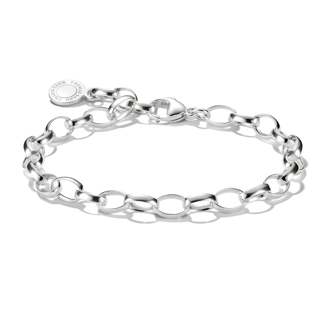 THOMAS SABO Silver-Plated Charm Club Bracelet