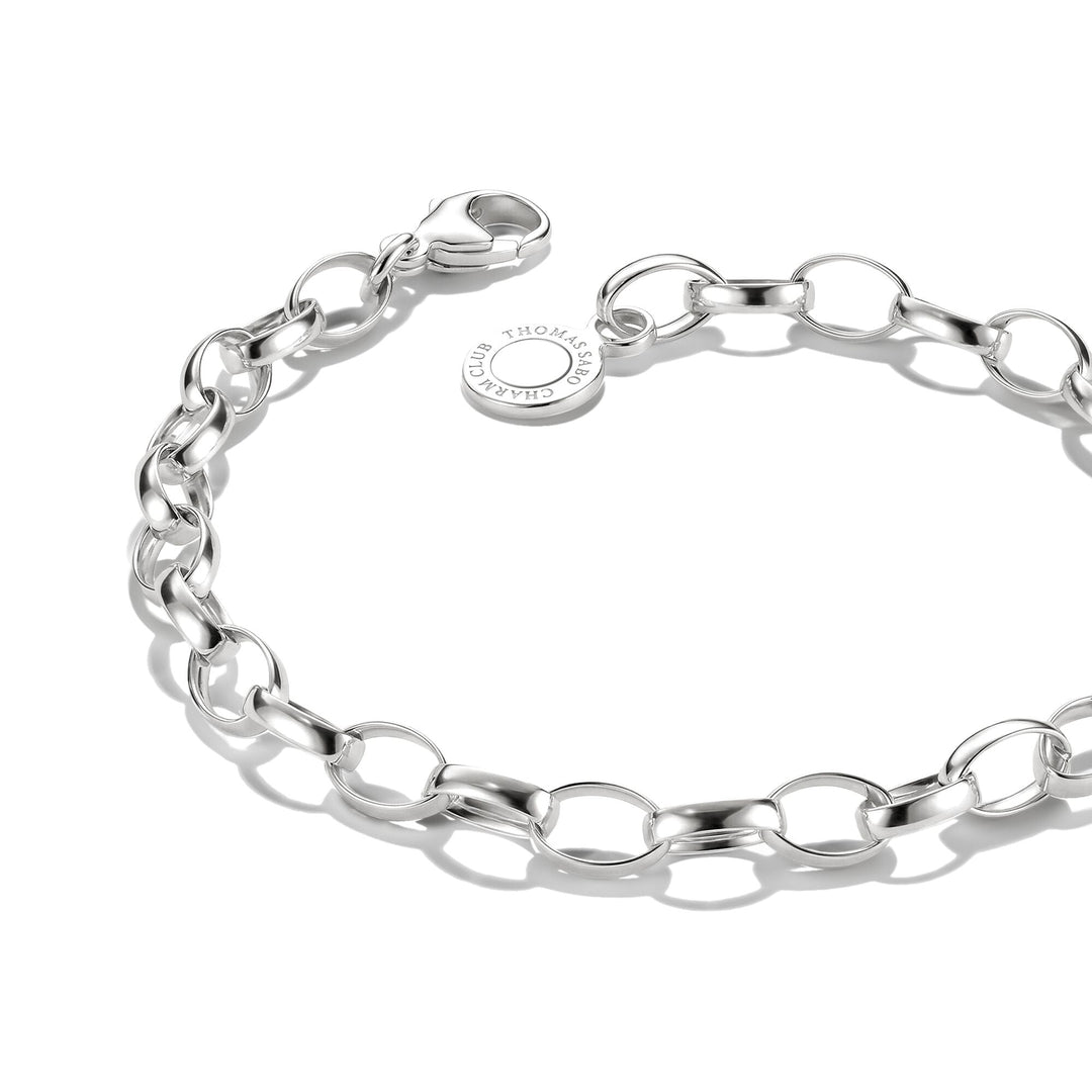 THOMAS SABO Silver-Plated Charm Club Bracelet