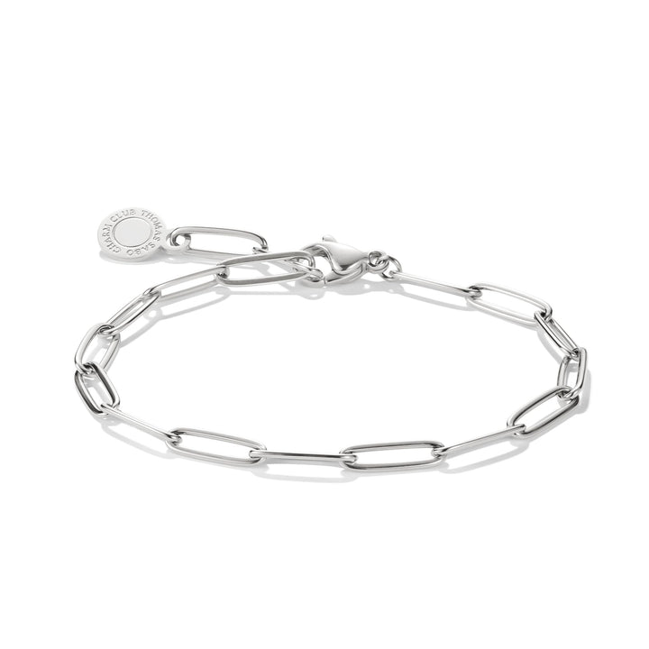 THOMAS SABO Silver-Plated Charm Club Paperclip Bracelet