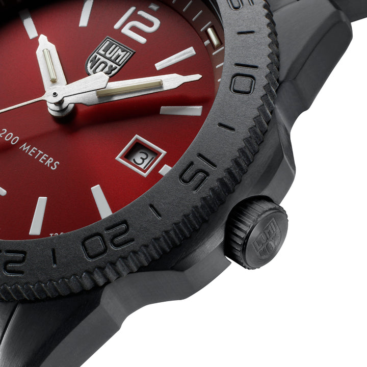 Luminox Pacific Diver Red Dial Black Steel 44mm Watch - XS.3135.B