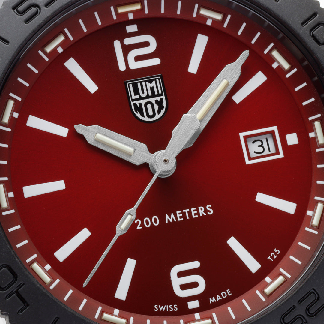 Luminox Pacific Diver Red Dial Black Steel 44mm Watch - XS.3135.B