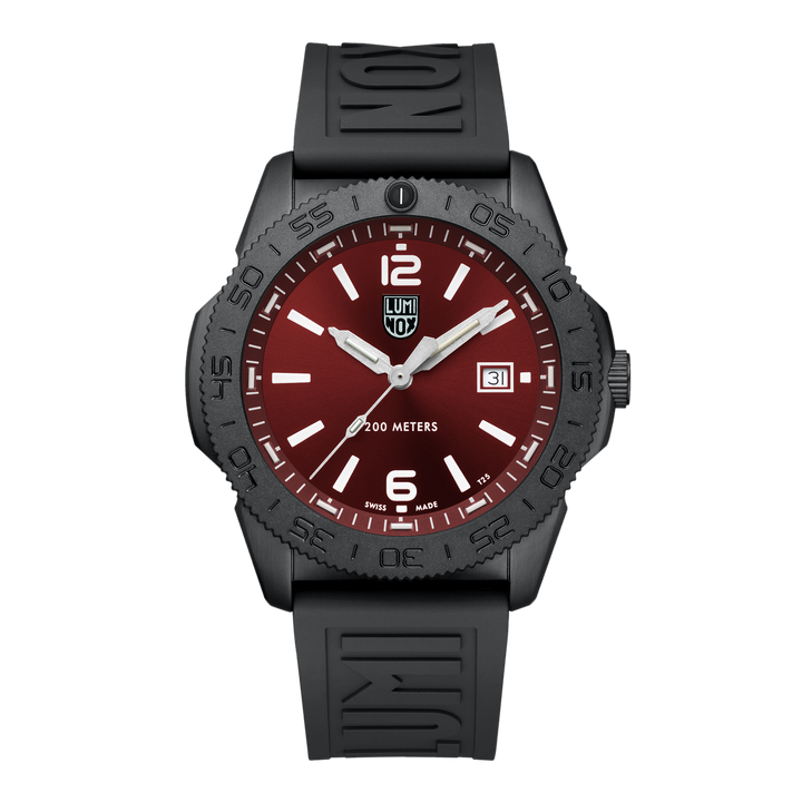 Luminox Pacific Diver Red Dial Black Steel 44mm Watch - XS.3135.B