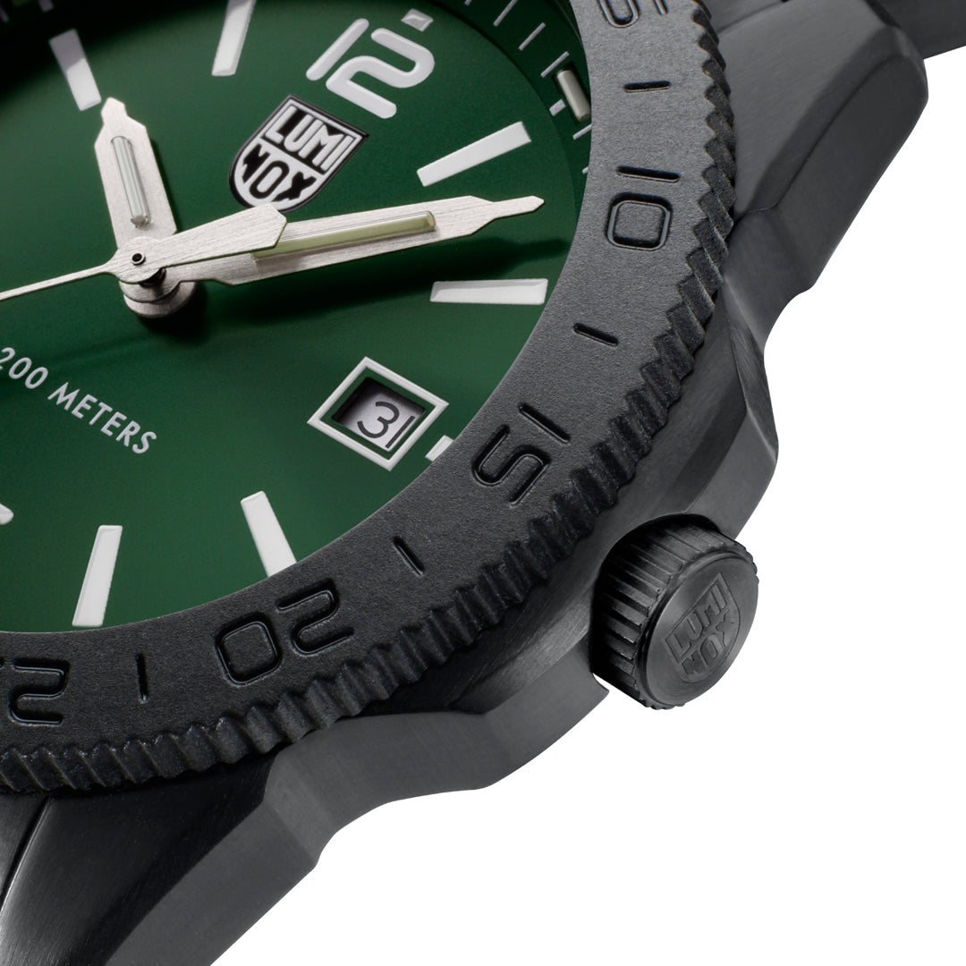 Luminox Pacific Diver Green Dial Black Steel 44mm Watch - XS.3137.B