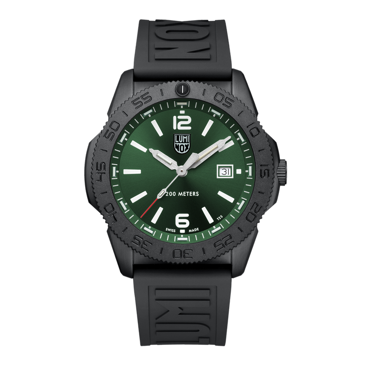 Luminox Pacific Diver Green Dial Black Steel 44mm Watch - XS.3137.B