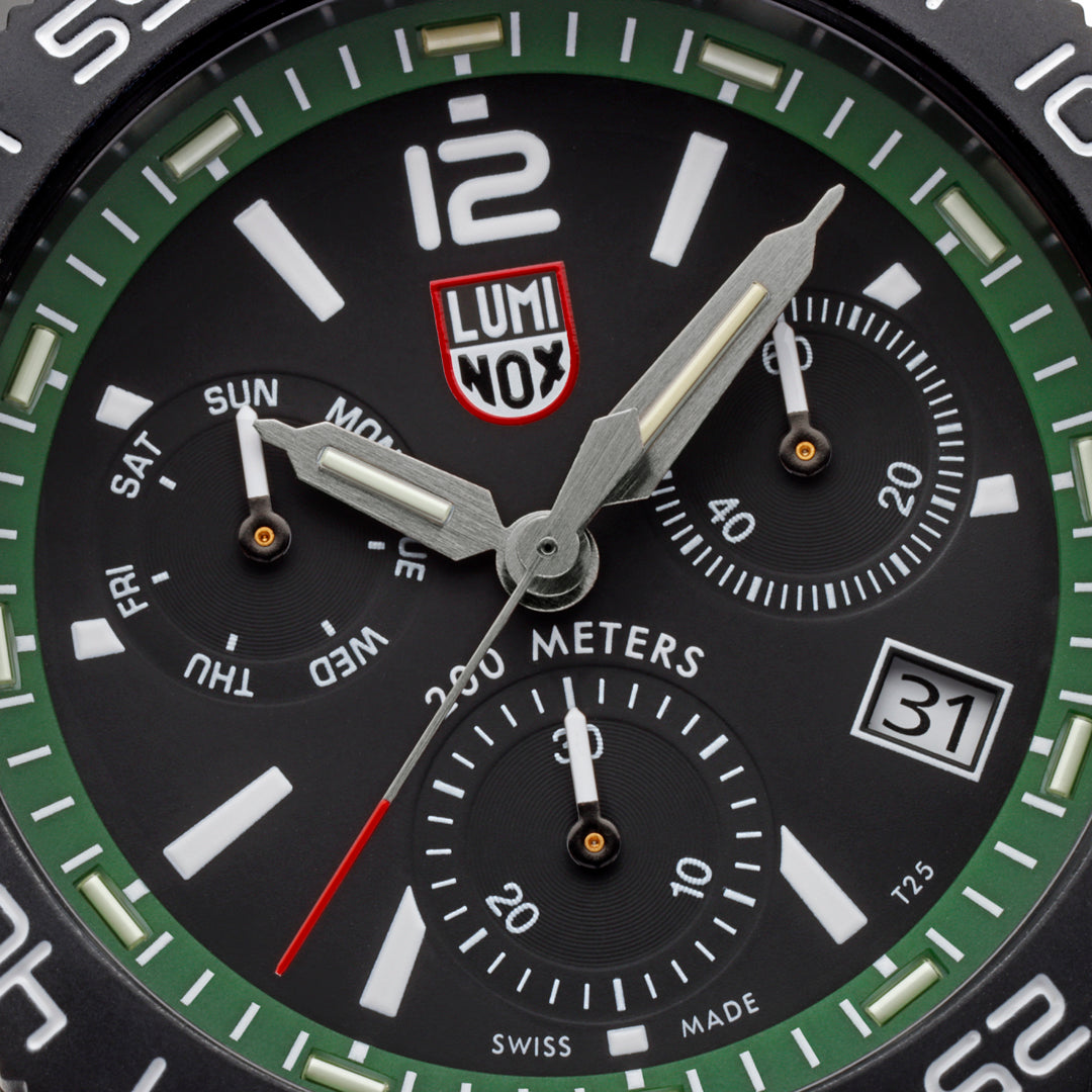 Pacific Diver Chronograph, 3140 Series Green 44mm Watch - XS.3147