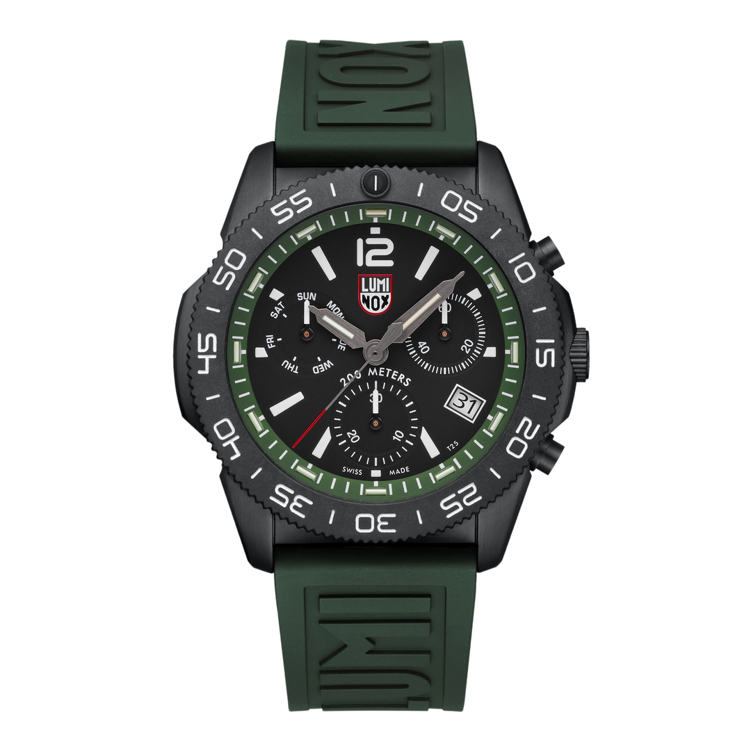 Pacific Diver Chronograph, 3140 Series Green 44mm Watch - XS.3147
