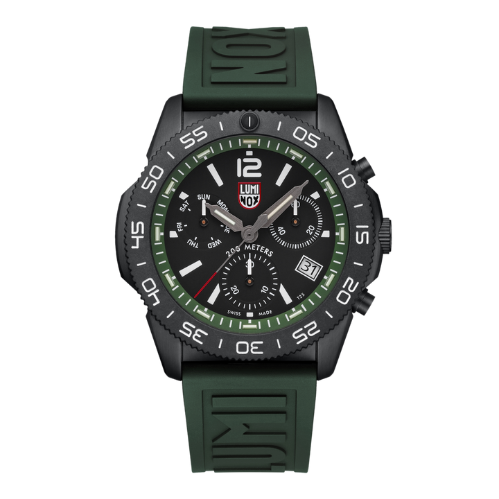 Pacific Diver Chronograph, 3140 Series Green 44mm Watch - XS.3147