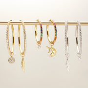 Ania Haie Gold Rainbow Pave Hoop Earrings