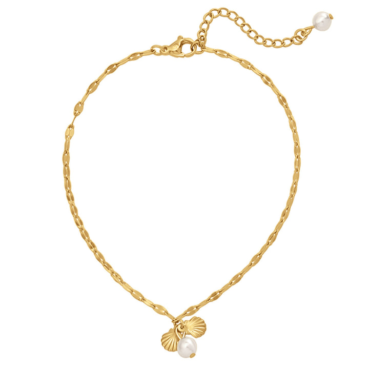 Drift Shell & Pearl Link Anklet