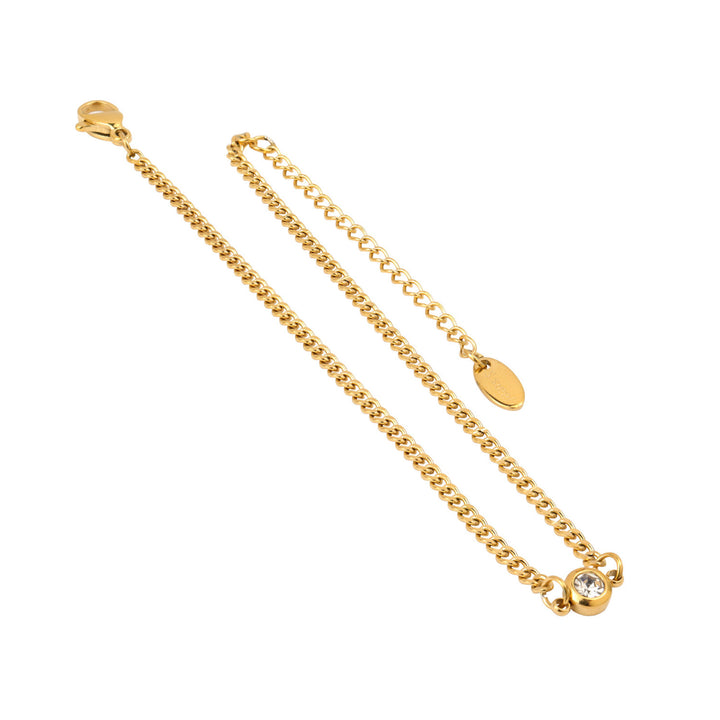 Classic Curb Cubic Zirconia Anklet