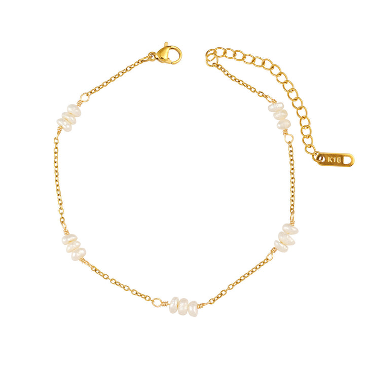 Opaline Organic Pearl Cluster Anklet