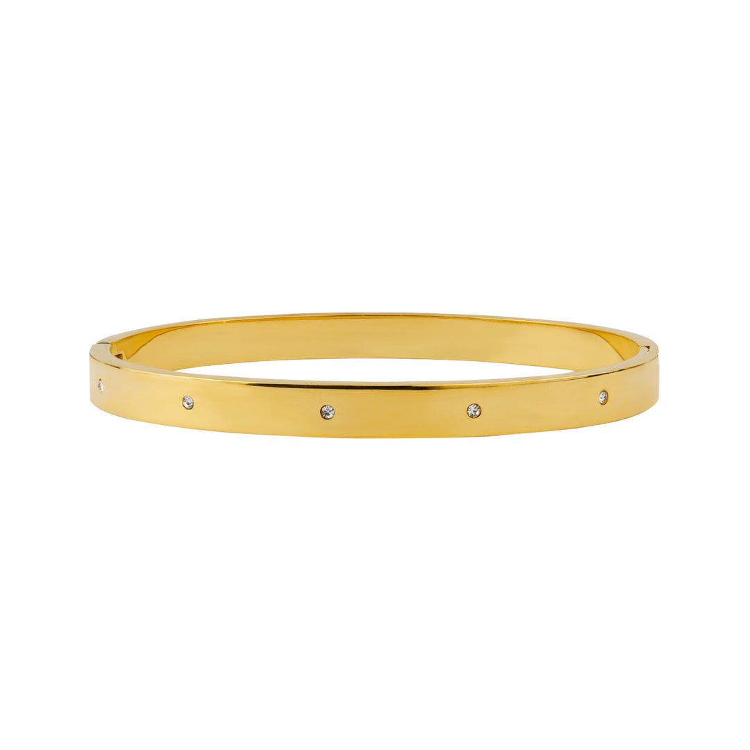 Classic Cubic Zirconia Hinged Bangle