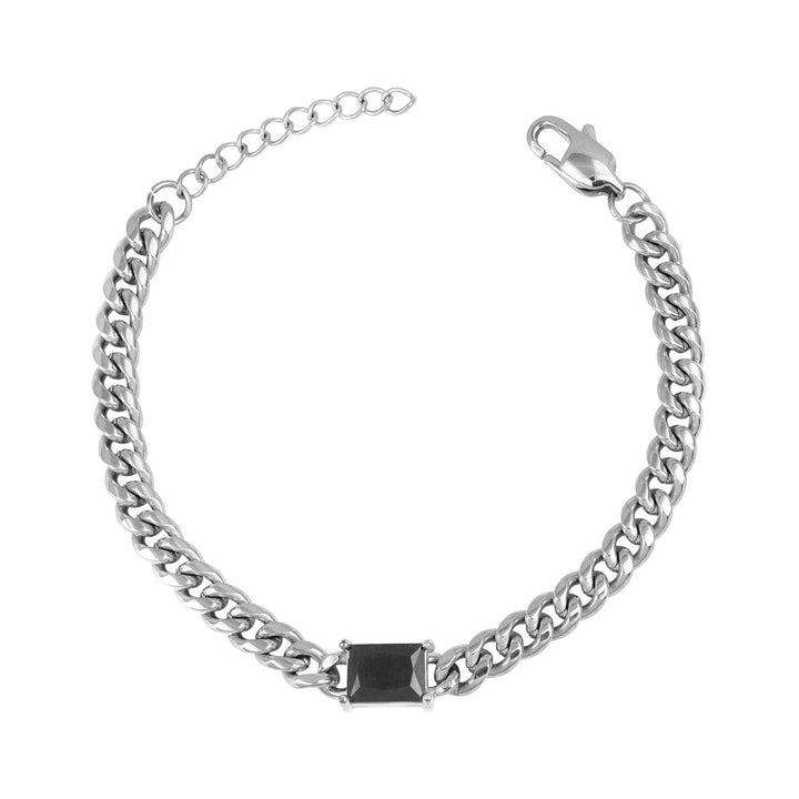 Aurora Cubic Zirconia Curb Link Bracelet