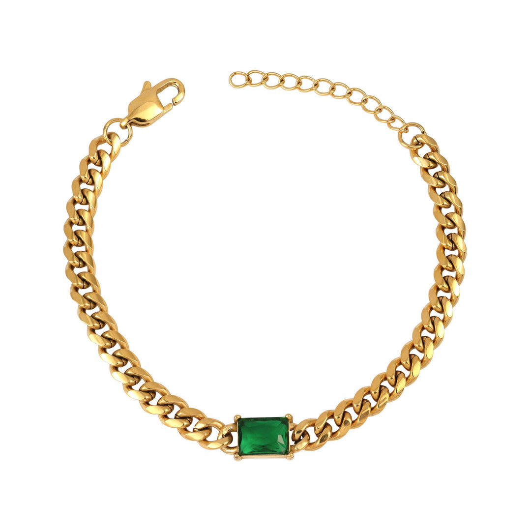 Aurora Cubic Zirconia Curb Link Bracelet