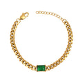 Aurora Cubic Zirconia Curb Link Bracelet